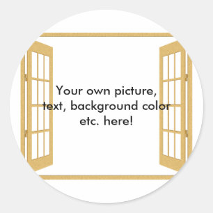 Door/Window to/from Anywhere Classic Round Sticker