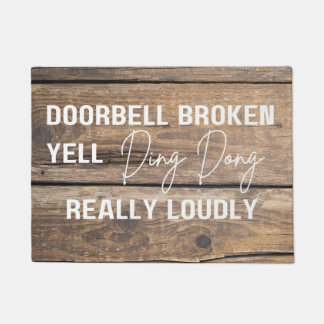 Doorbell broken doormat