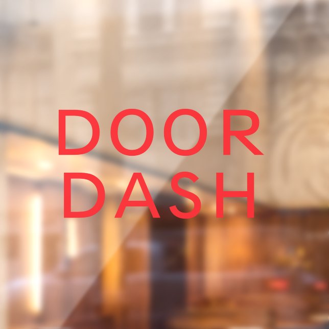 Doordash Delivery Driver Car Window Decal (Sheet 2)