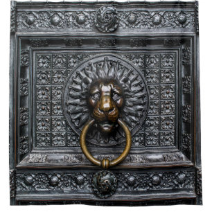 Doorknocker Lion - Black / Gold