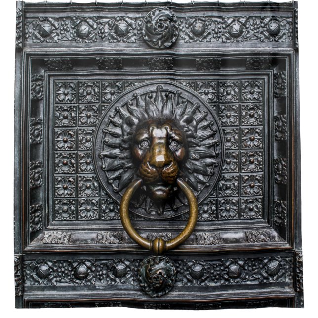 Doorknocker Lion - Black / Gold (Front)