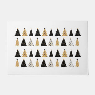 Doormat Christmas Tree in Black and Gold style