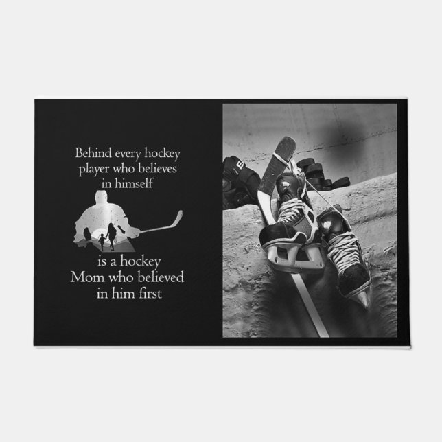 Doormat For Hockey Player, Hockey Quotes Mat (Front)