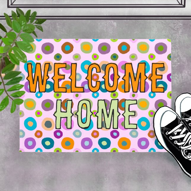 doormat fun colourful welcome home pink (Creator Uploaded)