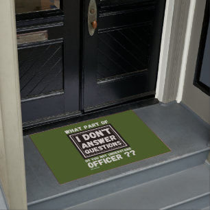 doormat "I DON'T ANSWER QUESTIONS 2"
