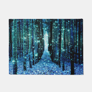 Doormat : Magical Forest Turquoise Teal