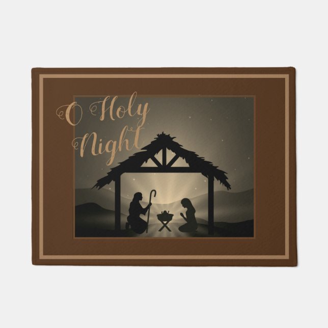 Doormat-O Holy Night Manger Doormat (Front)