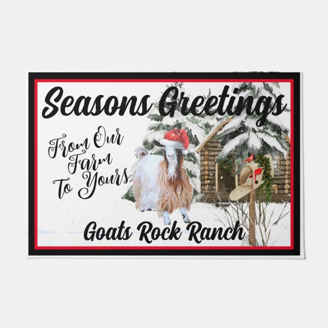 Doormat -  Silky Fainting Goat Maggie (Front)