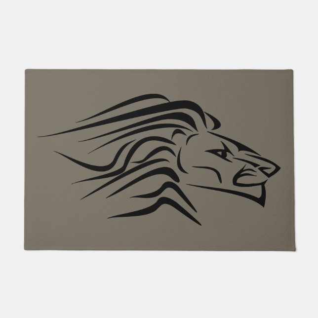 Doormat with Lion - Custom Colours (Front)