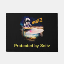 doormat with Snitz from Bob's Saucer Repair