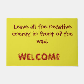 Doormat with welcoming message printed 