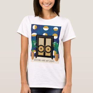 Doors Are My Jamb Color Block Art Deco T-Shirt