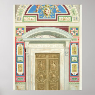 Doorway to the Raphael Loggia at the Vatican, from Poster