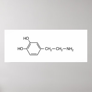 dopamine chemical formula drug dope chemistry elem poster