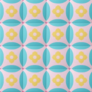 Dopamine Colourful Flowers Decorative Pattern Tile