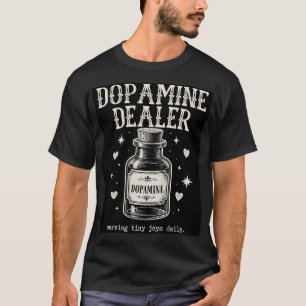 Dopamine Dealer — Oddly Wired ADHD Funny Black  T-Shirt