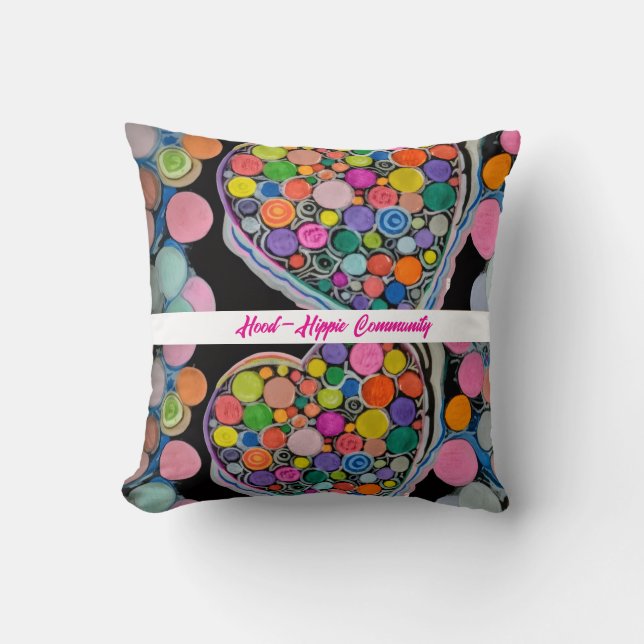 "Dopamine Decor" Square Throw Pillow (Front)