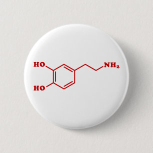 Dopamine Molecular Chemical Formula 2 Inch Round Button