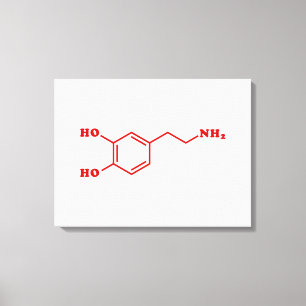 Dopamine Molecular Chemical Formula Canvas Print