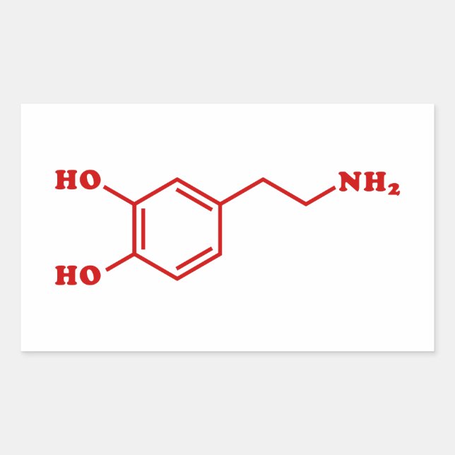 Dopamine Molecular Chemical Formula Sticker (Front)