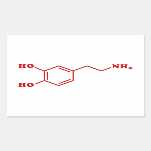 Dopamine Molecular Chemical Formula Sticker