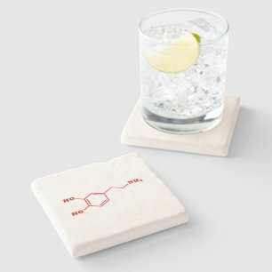 Dopamine Molecular Chemical Formula Stone Coaster