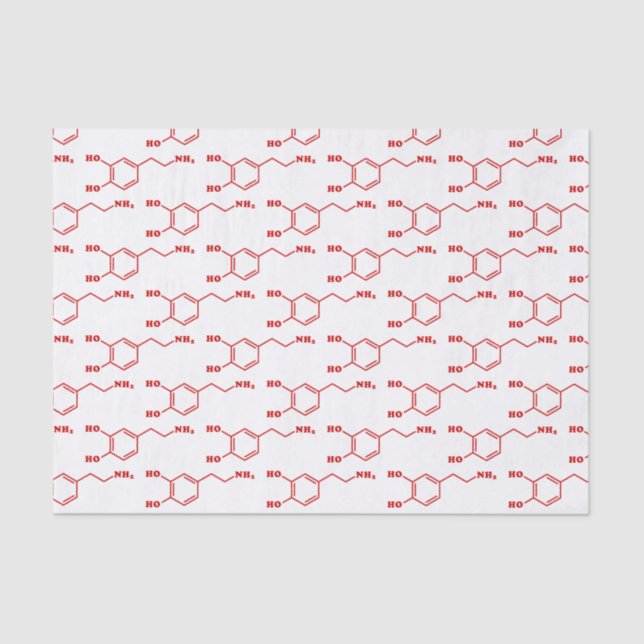 Dopamine Molecular Chemical Formula Tissue Paper (Front)