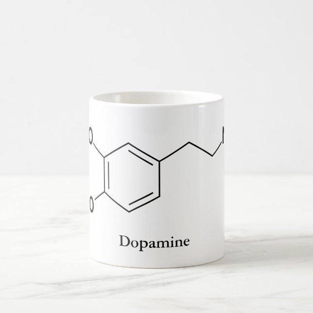 Dopamine Molecule Chemistry Biochemistry Coffee Mug (Center)