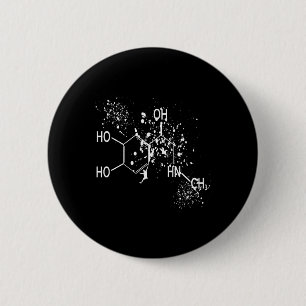 Dopamine Molecule Climber Science Bouldering Humor 2 Inch Round Button
