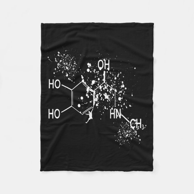 Dopamine Molecule Climber Science Bouldering Humor Fleece Blanket (Front)