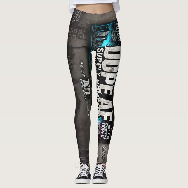 Dope_AF  athletic stretch legging (Front)