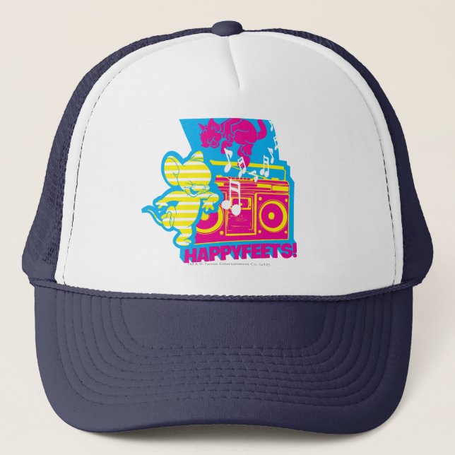 Dope Beats Happy Feets Trucker Hat (Front)