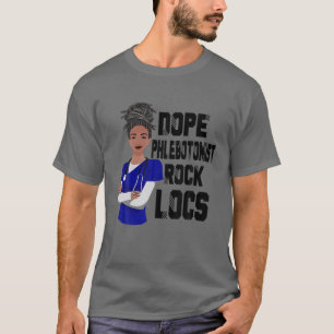 Dope Phlebotomist Rock Locs Black Woman Nursing T-Shirt