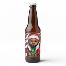 Dope Santa Beer Bottle Label
