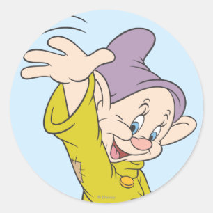 Dopey 4 classic round sticker