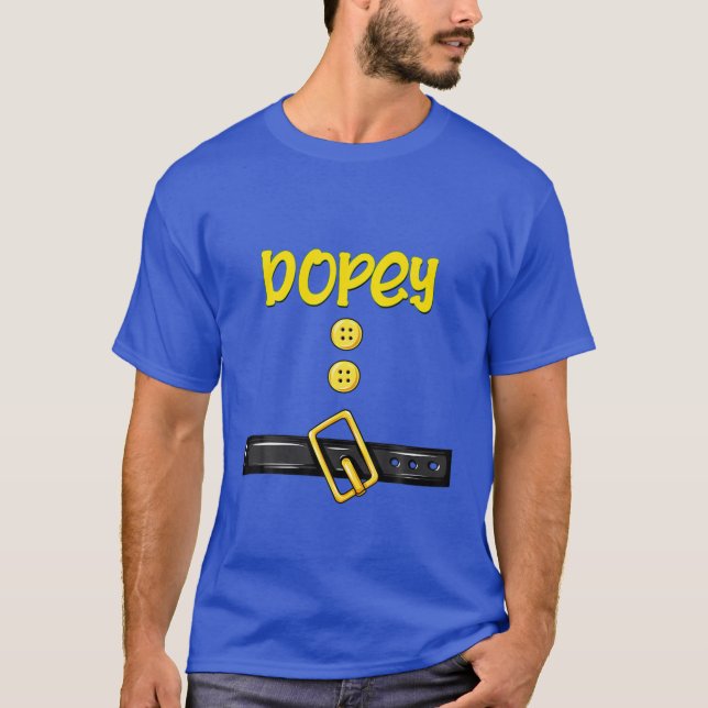 Dopey Halloween Dwarf Costume Colour Matching T-Shirt (Front)