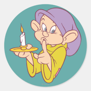Dopey Holding a Candle Classic Round Sticker
