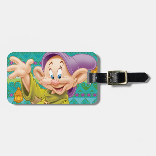 Dopey Waving Luggage Tag (Front Horizontal)
