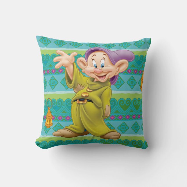 Dopey Waving Throw Pillow (Front)