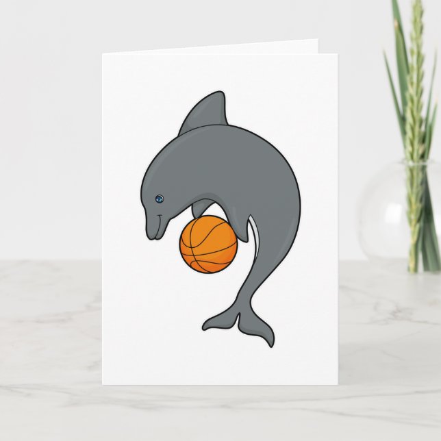 Dophin as Basketball player with Basketball Card (Front)