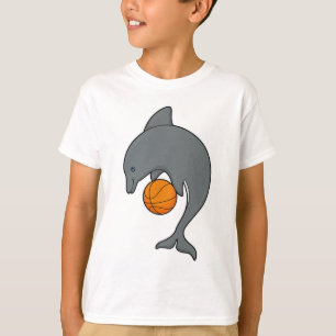 Dophin as Basketball player with Basketball T-Shirt