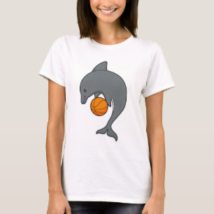Dophin as Basketball player with Basketball T-Shirt
