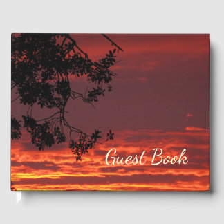 D'or Beau livre d'hôtes Sunset