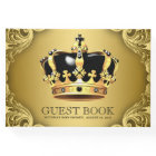 Black Gold Prince Baby shower Événement Livre d'in