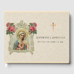 D'or Catholique Vierge Marie Funeral Memorial Livre d'i