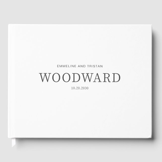 D'or Chic Simple Mariage Livre d'invité (Recto)