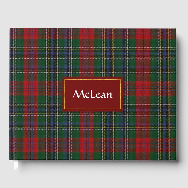 D'or Clan MacLean Plaid Livre d'invité (Recto)