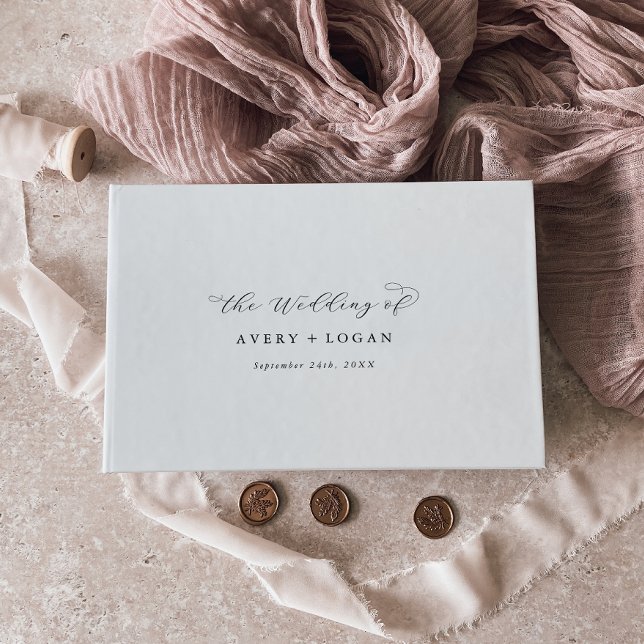 D'or Élégant Script Mariage livre d'hôtes (Créateur téléchargé)