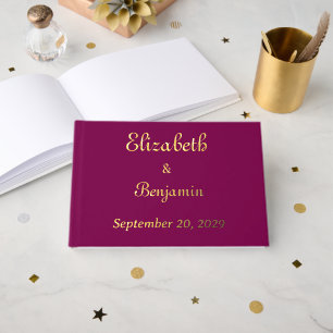 D'or Gold Calligraphy Elégant Mariage Foil Livre d'invi