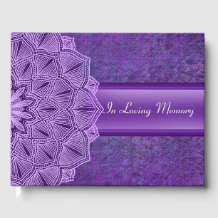 D'or In Love Memory Livre d'invité : Funeral Guest Book